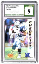 1995 Sportflix Emmitt Smith CSG 9 Dallas Cowboys #172 Checklist