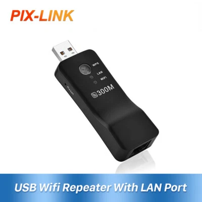 PIX-LINK PIXLINK Repeater 300Mbps Router Wifi Range Extender Adapter Netzwerk WPS AP