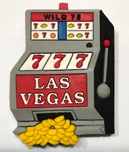 Las Vegas Casino Spielautomat Magnet 777 Rot Blau     - Bild 1 von 1
