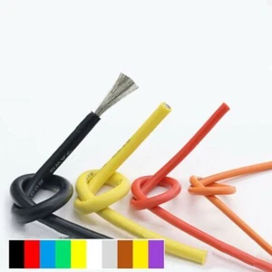 12AWG 0.08mm UL Flexible Silicone Cable Wire Stranded Copper Line Cord 8 Colors - Picture 1 of 6