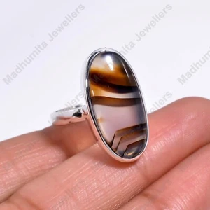 Scenic Dendrite Agate 925 Sterling Silver Ring, Handmade Ring, Gemstone Ring - Picture 1 of 4