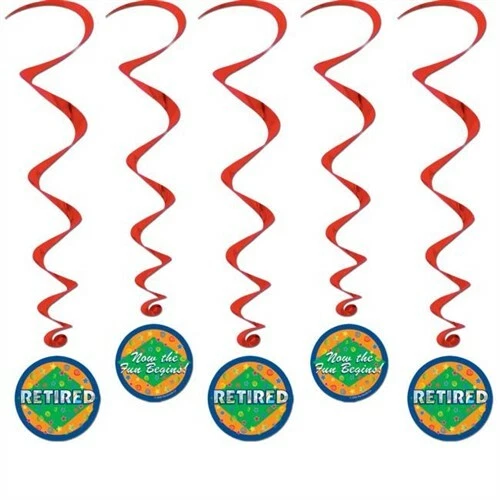 Retirement Hanging Whirl Decorations Retirement Party Supplies Decorations - Image 1 of 1
