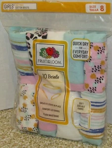 NEW Girls Fruit of the Loom 10 Pack Classic Briefs 8 - Picture 1 of 3