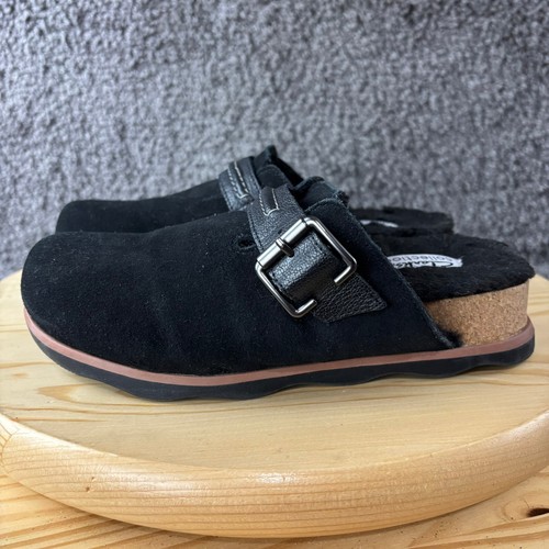 Scarpe comode Clarks Brynn Slide Mule donna 6 5 nere scamosciate sherpa foderate zoccoli