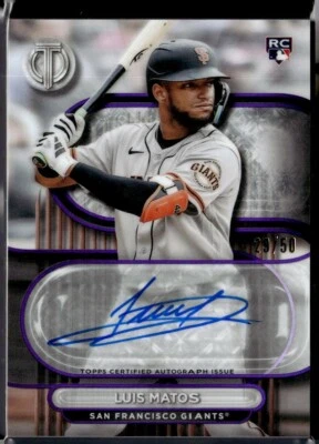 2024 TOPPS TRIBUTE ROOKIE AUTOGRAPH PURPLE #TA-MAT LUIS MATOS  - Image 1 of 2