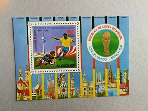 Hojita de Guinea Ecuatorial .Nueva MNH. Fútbol. Munich 74 - Imagen 1 de 1