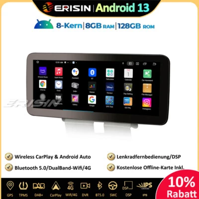 12.3" 8-Kern 128GB Android 13 Autoradio GPS DAB+ CarPlay Für Audi A4 A5 B8 S4 S5 - Bild 1 von 4