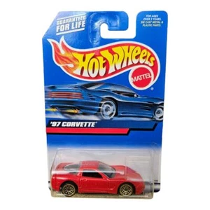 Corvette Hot Wheels rouge 97 2000 collector #188 rouge avec jantes dorées moulé sous pression - Photo 1/7