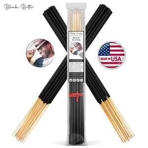 SCHWARZE BUTTER Räucherstäbchen 19" Jumbo extra groß Bulk Handarbeit handgetaucht - Bild 1 von 16