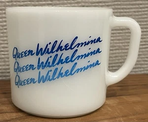 Taza de vidrio de leche blanca Queen Wilhelmina - Anchor Hocking vintage - Hecha en EE. UU. - Imagen 1 de 7