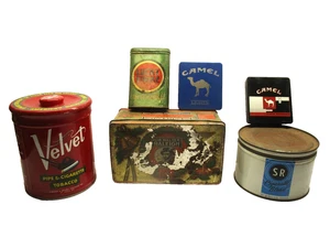 6 - Tabakdose's Sears Velvet Raleigh Camel Ginger Pfeife Smoke Chew Pocket Dose - Bild 1 von 23