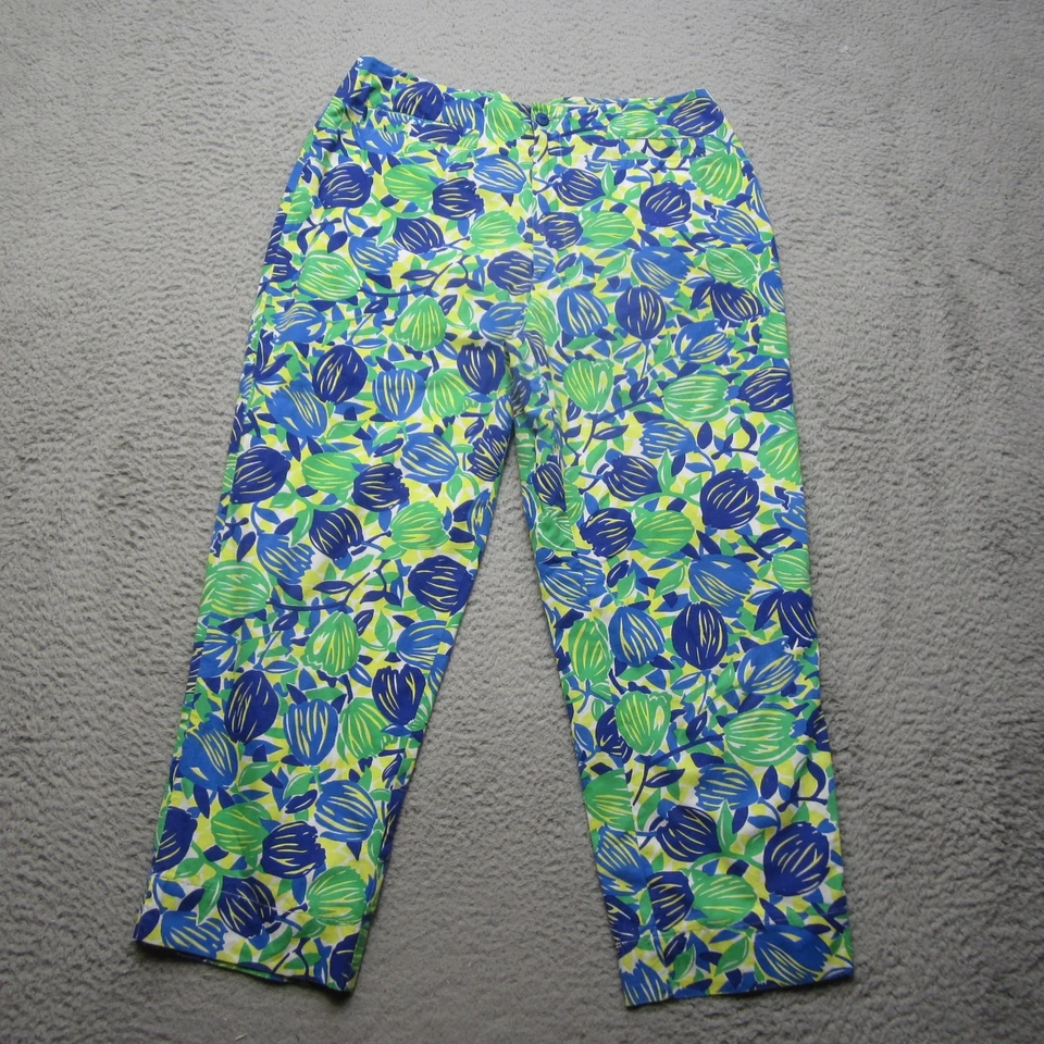 Calça Lilly Pulitzer Feminina 8 Estampa Floral Cropped Preppy Verão Casual - Imagem 1 de 4