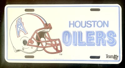 1993 HOUSTON OILERS License Plates New Old Stock Sealed “Love Ya Blue” Astrodome - Image 1 of 2