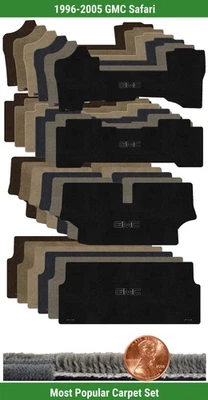 Juego de alfombrillas Ultimat personalizadas para GMC Safari 1996-2005 con logotipo (4 piezas) #R9P Foto 1 de 4