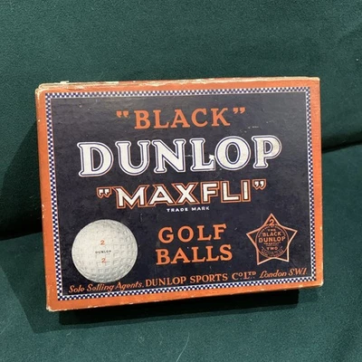 CAJA DE PELOTAS DE GOLF DUNLOP BLACK MAXFLI VINTAGE ¿solo FINALES DE 1920? Foto 1 de 4