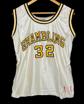 Vintage Grambling State Tigers Basketball Jersey 90s White Rawlings Sz L - Image 1 of 4
