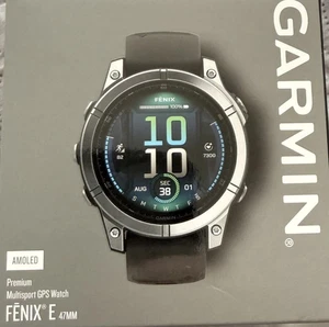 Reloj inteligente GPS multideporte Garmin fēnix® E – 47 mm, AMOLED, Premium - Imagen 1 de 11