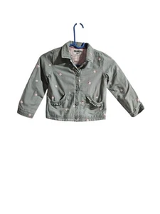 Oshkosh B’Gosh Toddler Girls 5T  Green Floral Quilted Jacket  - Picture 1 of 5