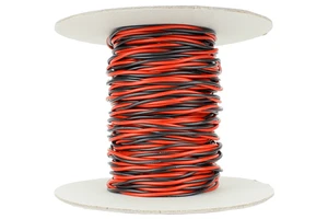 DCC Concepts ~ Twisted Bus Wire 25m of 1.5mm (15g) Twin Red/Black ~ DCW-TW25-1.5 - Picture 1 of 1