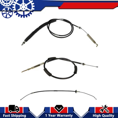 Front Rear Kit Parking Brake Cable 3x For 2002-2004 Cadillac Escalade 5.3L - Image 1 of 4