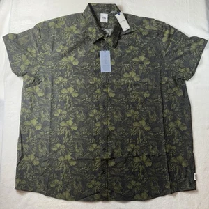 Rowm Big & Tall Rec/Relax/Performance Short Sleeve Jungle Floral Print Shirt 2XB - Picture 1 of 11