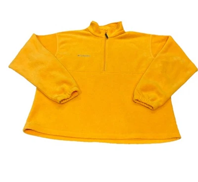Columbia Men’s 1/2 Zip Fleece Pullover Long Sleeve Mock Collared Yellow Size L - Image 1 of 4