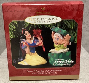 Hallmark 1997 Keepsake Ornament Disney Anniversary Edition Snow White & Dopey - Bild 1 von 2