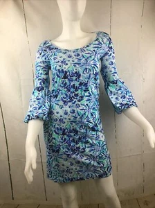 Lilly Pulitzer Carlile Iris Blue High Maintenance Balloon Sleeve Dress XXS NWT - Picture 1 of 19