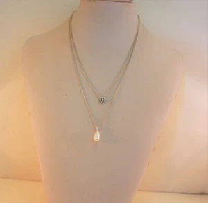 Eliot Danori Imitation Pearl & Cubic Zirconia Layered Pendant Necklace, 16 + 1 - Picture 1 of 2