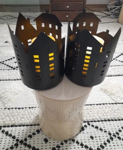 Metall Laterne Windlicht deko HAUS häuser Halloween düster - Bild 1 von 4