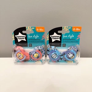 TOMMEE TIPPEE FUN STYLE TIER KIEFERORTHOPÄDISCH 6-18 MONATE SCHNULLER 2ER-PACK SET X2 - Bild 1 von 7