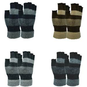 Unisex Winter Gloves Knitted Magic Fingerless Warm Half Finger Mitten Strech