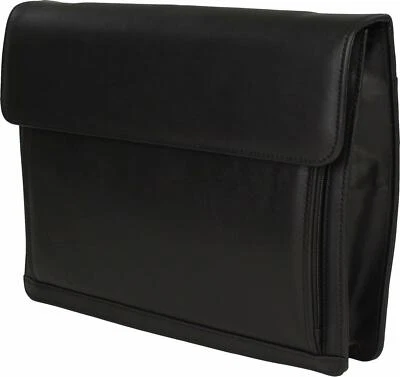 Dermata Aktenmappe aus Rindleder Nappa mit Überschlag 36.5cm schwarz bei Bowatex