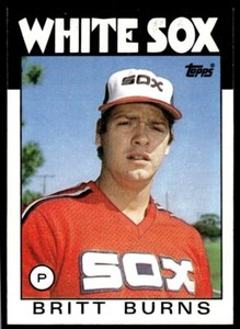 1986 Topps Baseball Card Britt Burns Chicago White Sox #679