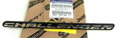 15-22 Dodge Challenger front bumper grille black chrome Nameplate Emblem new OEM - Image 1 of 4