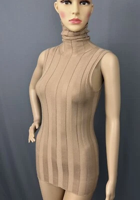 JERSEY DEREK LAM ELLE - Mezcla de cachemir y seda - Talla P / TP - Camel - Cuello alto Foto 1 de 4