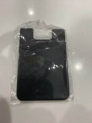 5x Silicone Credit Card Holder Cell Phone Wallet Pocket Sticker Adhesive Black - Image 1 of 2