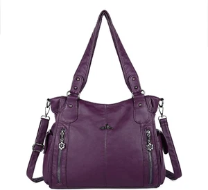 Handbags for Womens Top-Handle Hobo Purse Roomy Casual Shoulder Bags PU Tote Sat - Picture 1 of 6