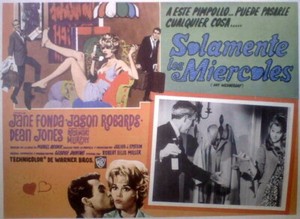 Jane Fonda, Jason Robards ANY WEDNESDAY LOBBY CARD 1966