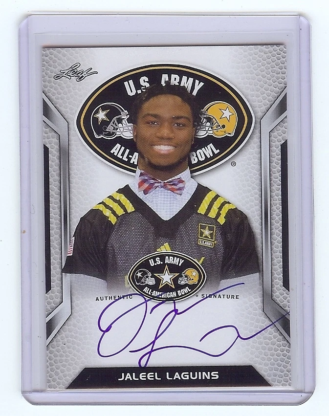 JALEEL LAGUINS - Georgia Bulldogs - 2016 Leaf Army *TOUR* Cert. AUTOGRAPH RC - Image 1 of 1