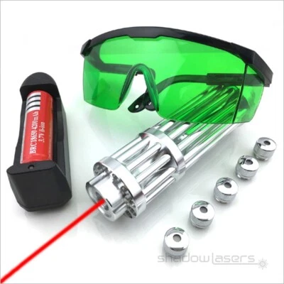 RX3-S 650nm Focusable Red Laser Pointer & Battery & Charger & Goggles & 5 Stars - Image 1 of 4