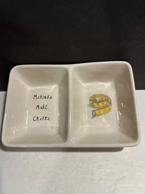 Rae Dunn "Measure Make Create" Divided Dish  Sewing/Quilting Organizer - Image 1 of 4