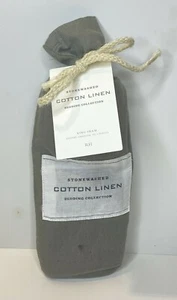 Restoration Hardware Stonewashed Cotton Linen King Sham Graphite NEW $99 - Picture 1 of 4