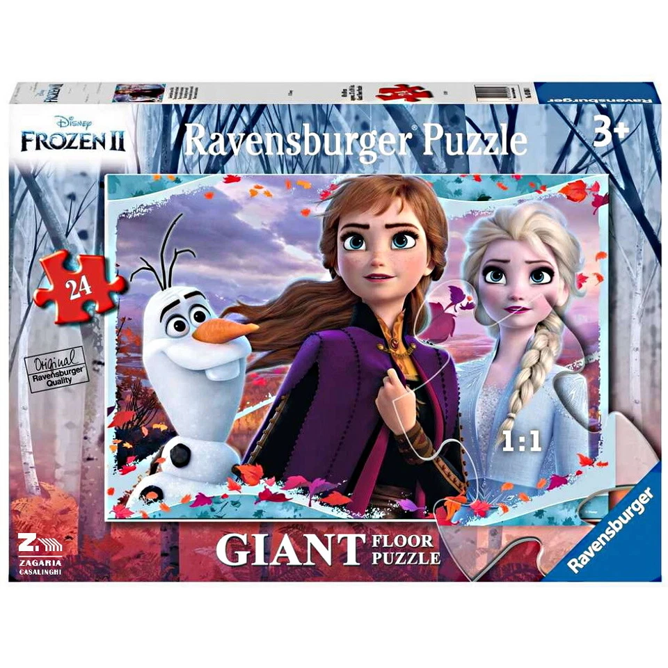 PUZZLE DA PAVIMENTO 24 Pz. + 3 ANNI FROZEN 2B RAVENSBURGER  - Immagine 1 di 1