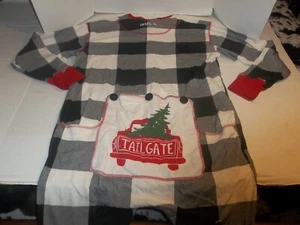 Lazy One Adult L Pajama One Piece RED TRUCK TAILGATE Back Flap Casey, IL - Picture 1 of 4