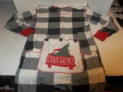 Lazy One Adult L Pajama One Piece RED TRUCK TAILGATE Back Flap Casey, IL - Image 1 of 4