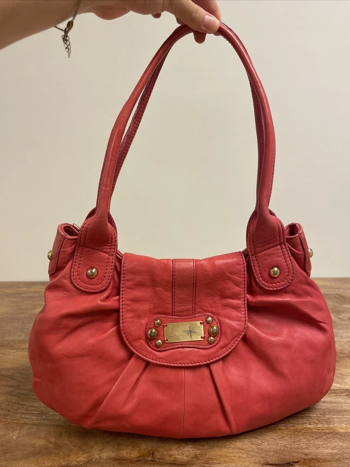 Bolso de hombro de cuero rosa BUTTERFLY by MATTHEW WILLIAMSON C13 Foto 1 de 4