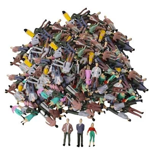 500PCS Plastic O Gauge Hand Painted Layout Model People Figures Multicolor - Picture 1 of 8