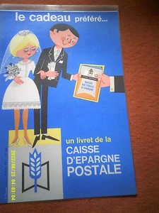VINTAGE AFFICHE PUBLICITAIRE PLASTIFIEE LIVRET CAISSE D EPARGNE POSTALE TULOUP - Imagen 1 de 1