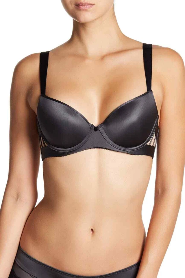 Nuevo con etiquetas Sujetador Felina Entre-Doux Contour Negro Gris - Talla 38DD - $56 Foto 1 de 2